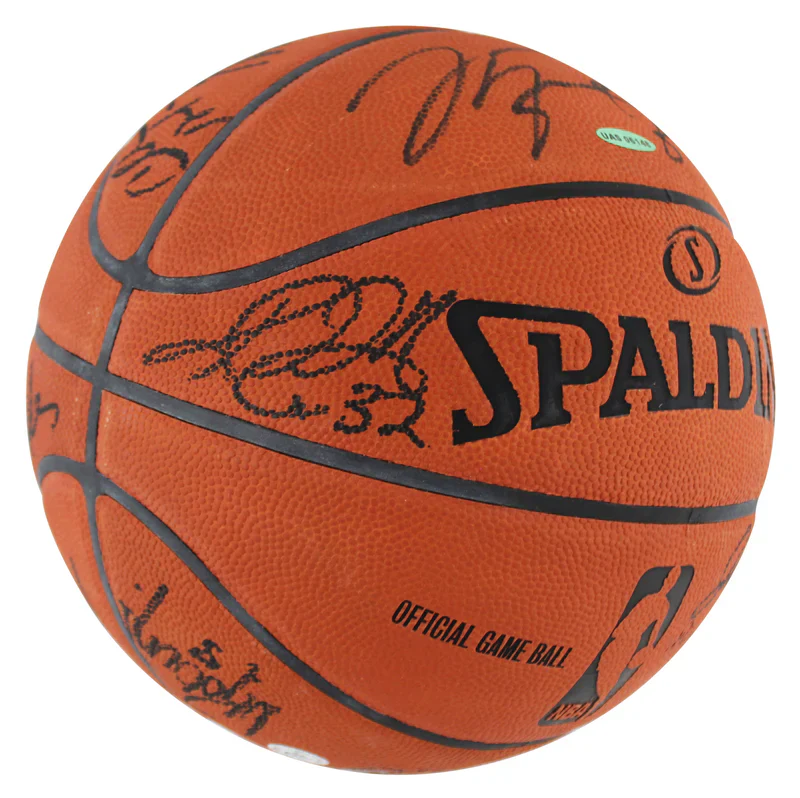 1992 Dream Team (12) Jordan, Johnson, Bird, Barkley Signed Basketball BAS COA - Image 3