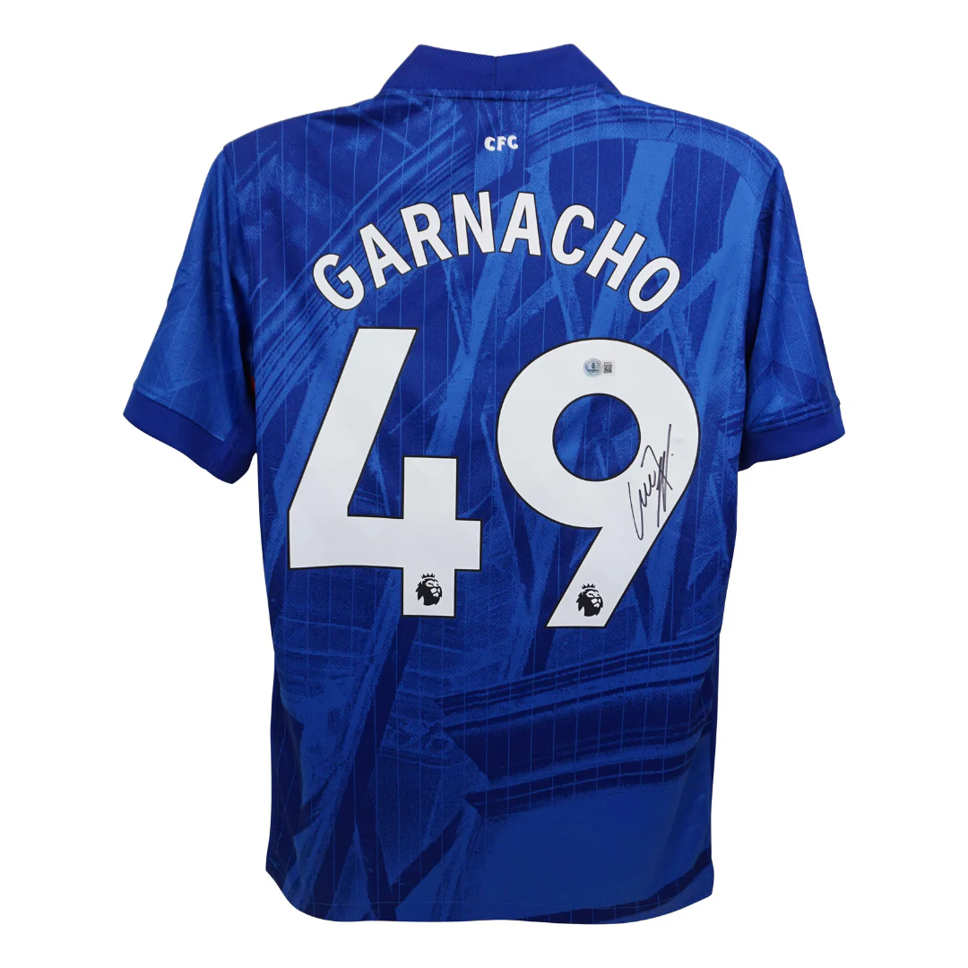 Alejandro Garnacho Signed Chelsea FC Home Soccer Jersey #49 with Beckett COA - Image 3