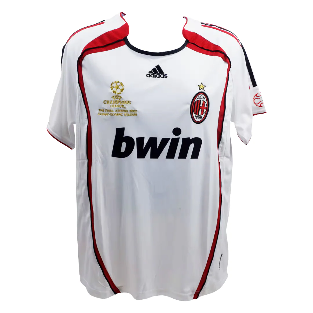Framed Andrea Pirlo Signed AC Milan Away Soccer Jersey #21 with Beckett Witness - Image 4