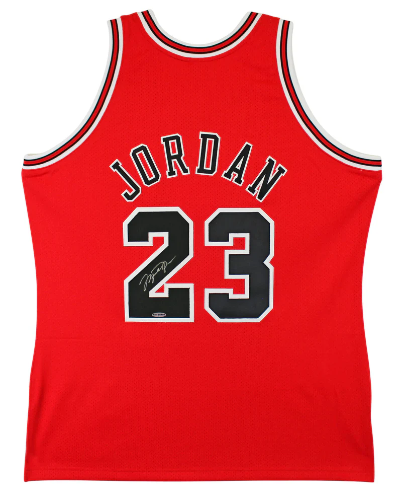 Bulls Michael Jordan Signed 97-98 Red M&N HWC Authentic Jersey UDA #BAJ78459 - Image 2