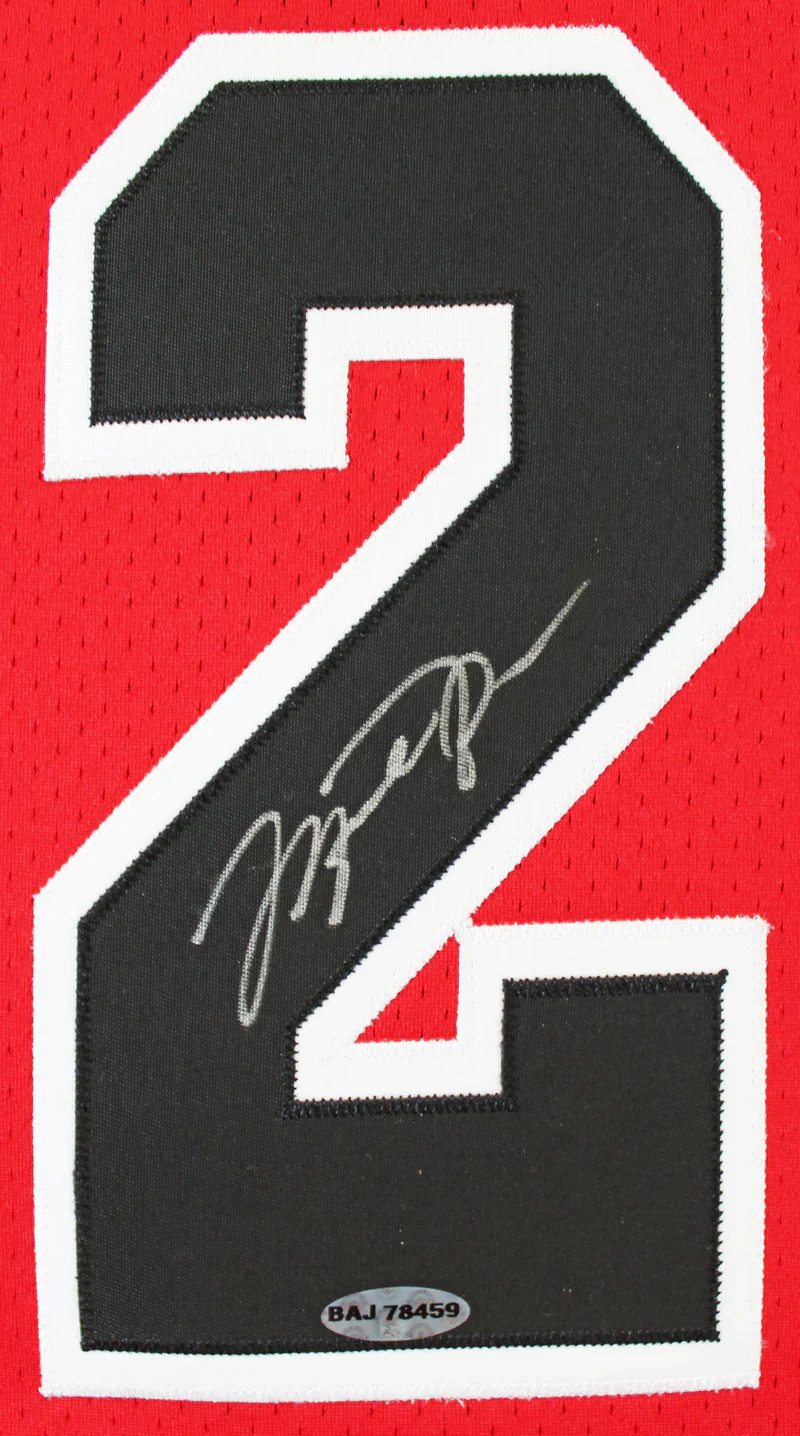 Bulls Michael Jordan Signed 97-98 Red M&N HWC Authentic Jersey UDA #BAJ78459 - Image 3
