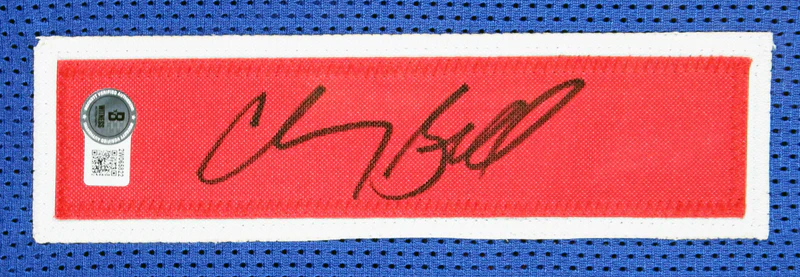 Chauncey Billups Authentic Signed Blue Pro Style Framed Jersey BAS Witnessed - Image 2