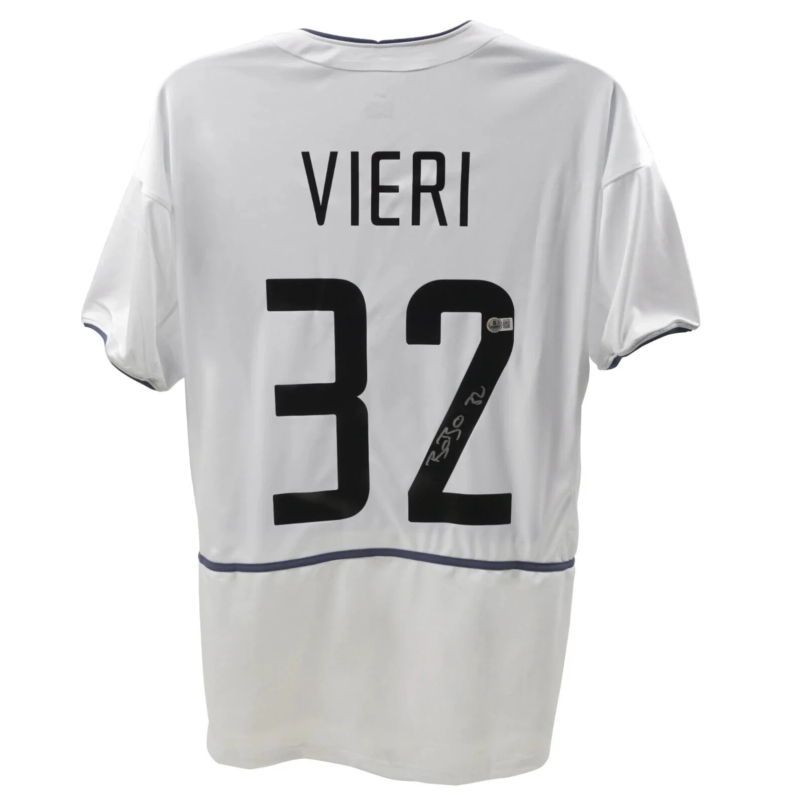 Framed Christian Vieri Signed Inter Milan Away Soccer Jersey #32 with Beckett COA - Image 3
