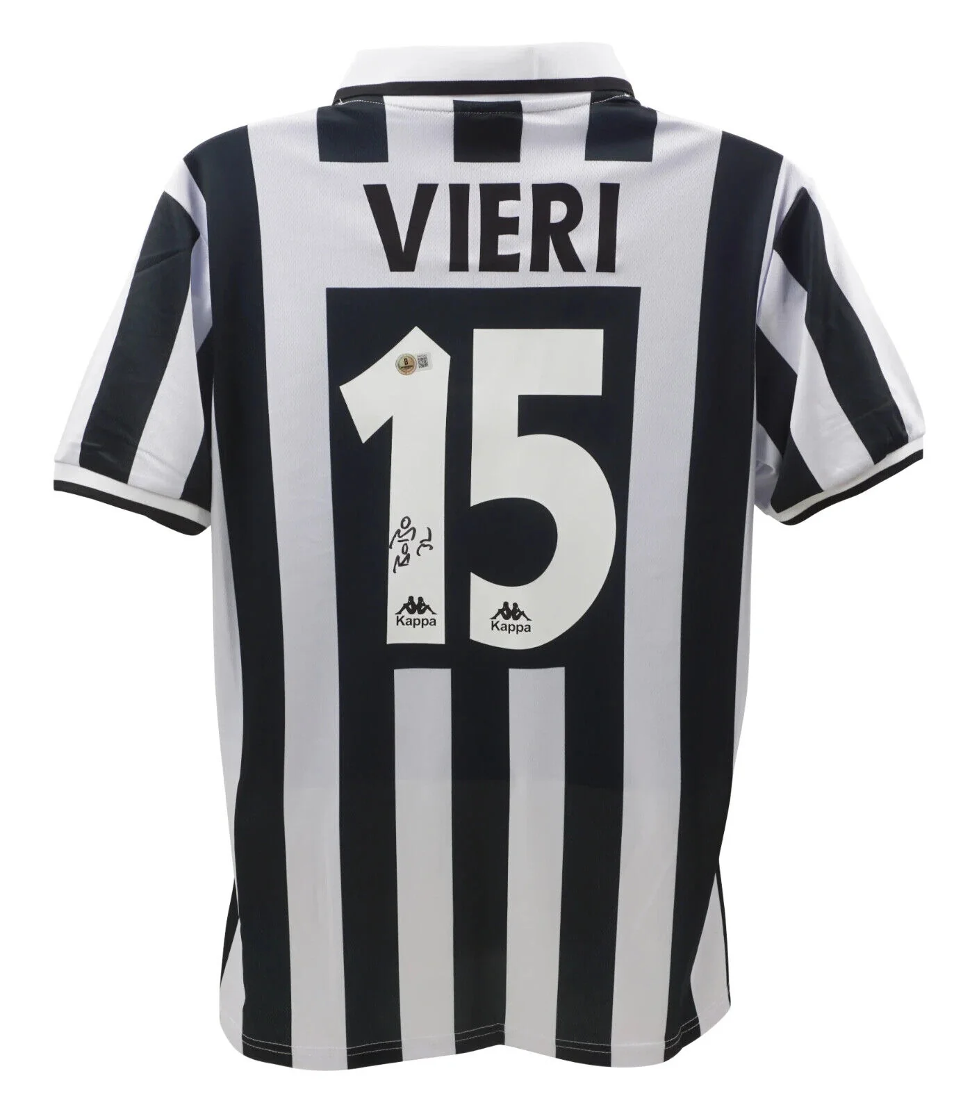 Framed Christian Vieri Signed Juventus FC Home Soccer Jersey #15 with Beckett COA - Image 3