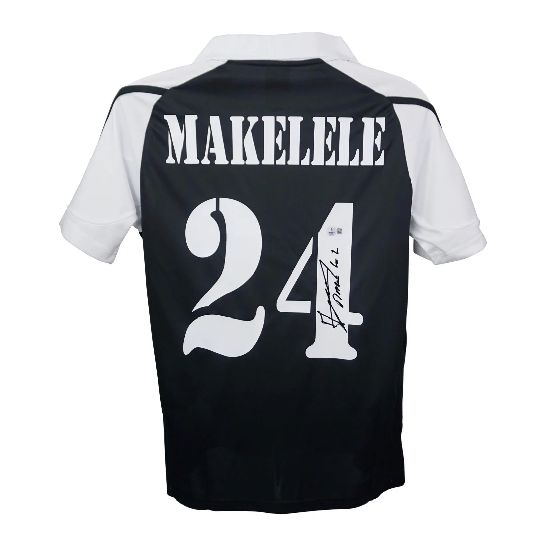 Framed Claude Makelele Signed Real Madrid FC Soccer Jersey #24 with Beckett COA - Image 3