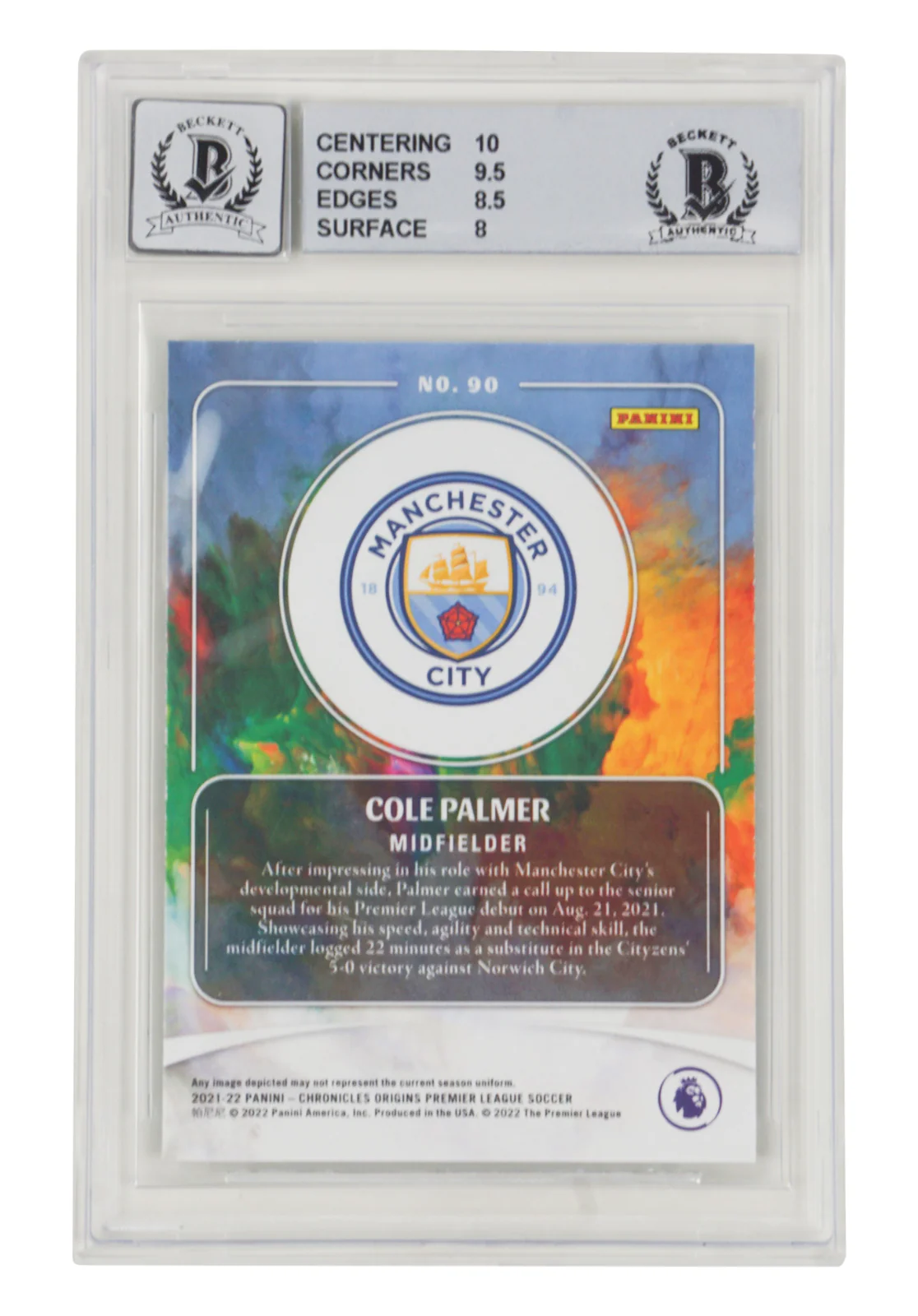 Cole Palmer Signed 2021-22 Panini Chronicles Origins RC - BGS 8.5 Autograph 10 - Image 2