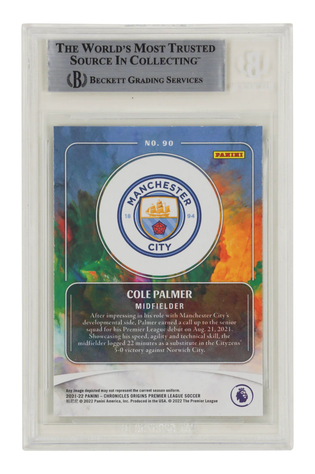 Cole Palmer Signed 2021-22 Panini Chronicles Origins Rookie Card - BGS Authentic - Image 2