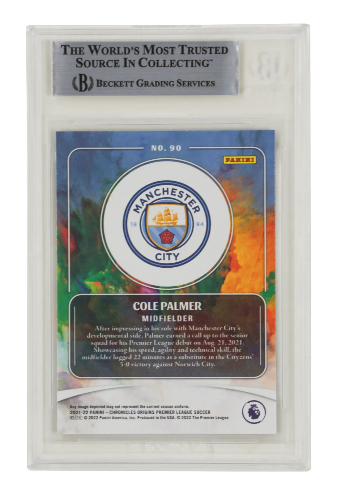 Cole Palmer Signed 2021-22 Panini Chronicles Origins Rookie Card - BGS Authentic - Image 2