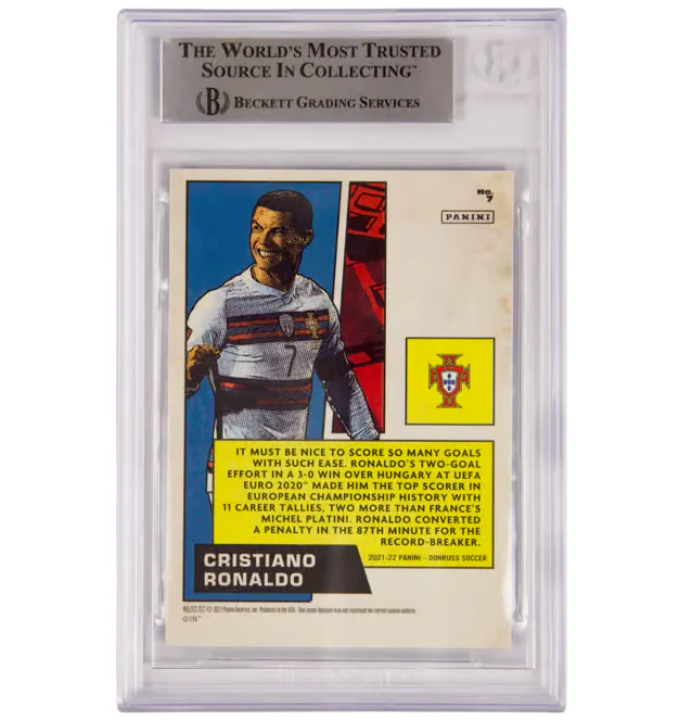 Cristiano Ronaldo Signed 2021-22 Panini Donruss Net Marvels #7 – BGS Authentic - Image 2