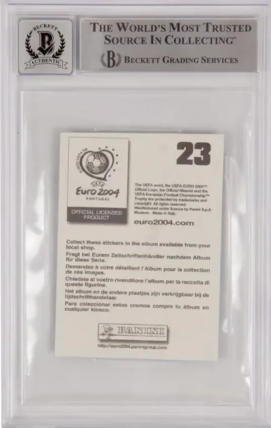 Cristiano Ronaldo Signed Panini EURO 2004 Portugal Sticker – BGS 10 Autograph - Image 2