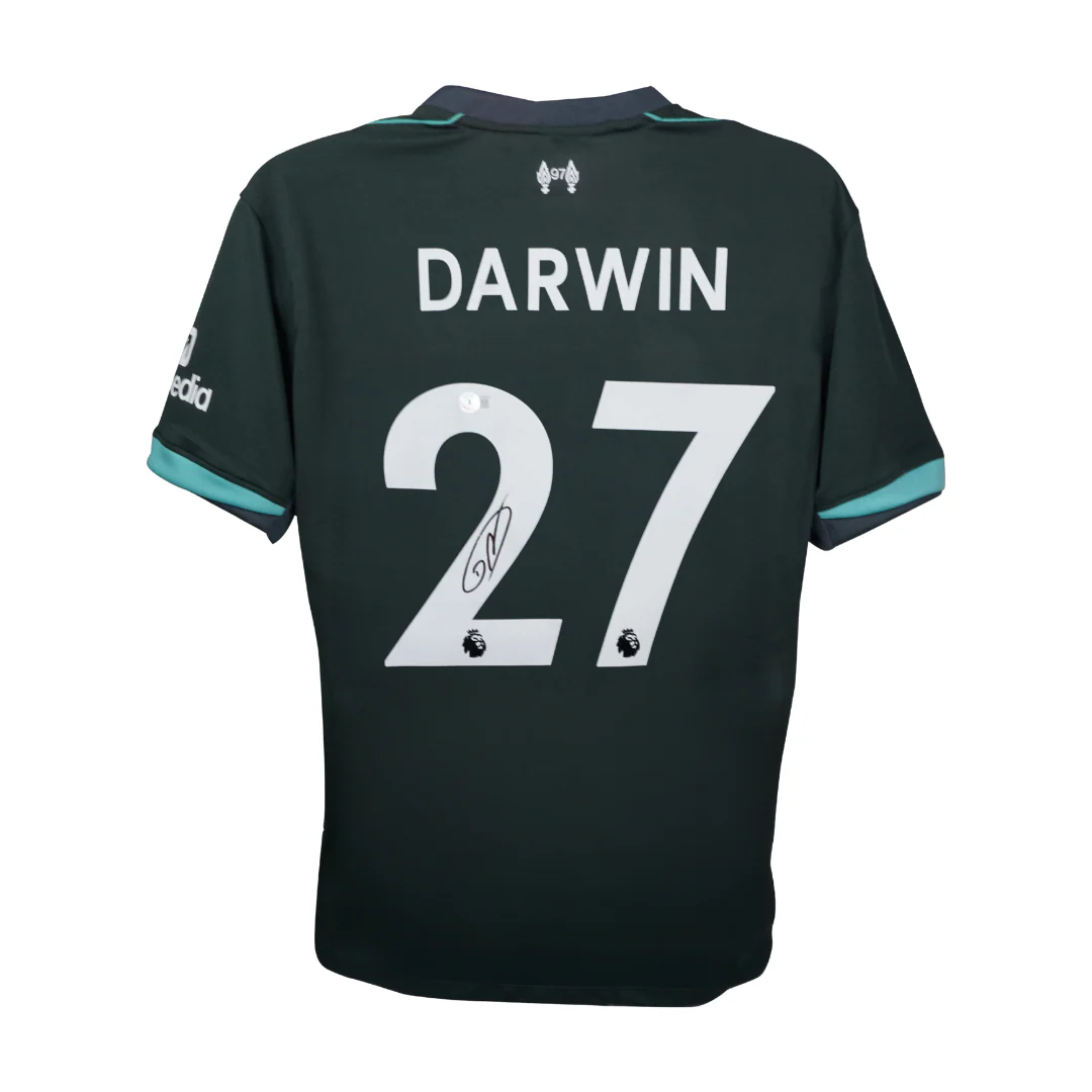 Framed Darwin Nunez Signed Liverpool FC Away Soccer Jersey #27 with Beckett COA - Image 2