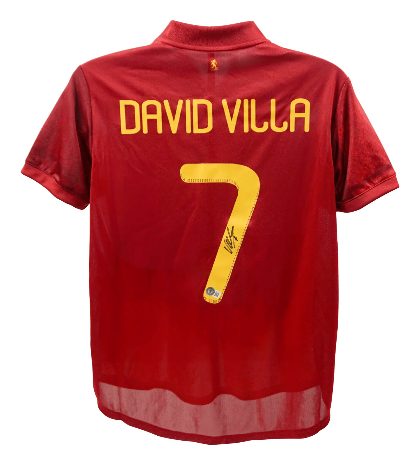 Framed David Villa Signed Spain FC Home Soccer Jersey #7 with Beckett COA - Image 3