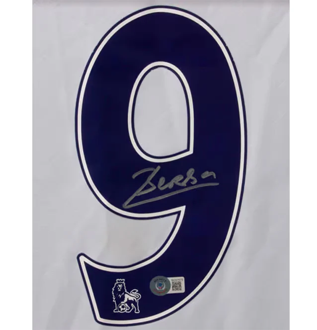 Dimitar Berbatov Signed Tottenham Hotspur Home Soccer Jersey #9 with Beckett COA - Image 2