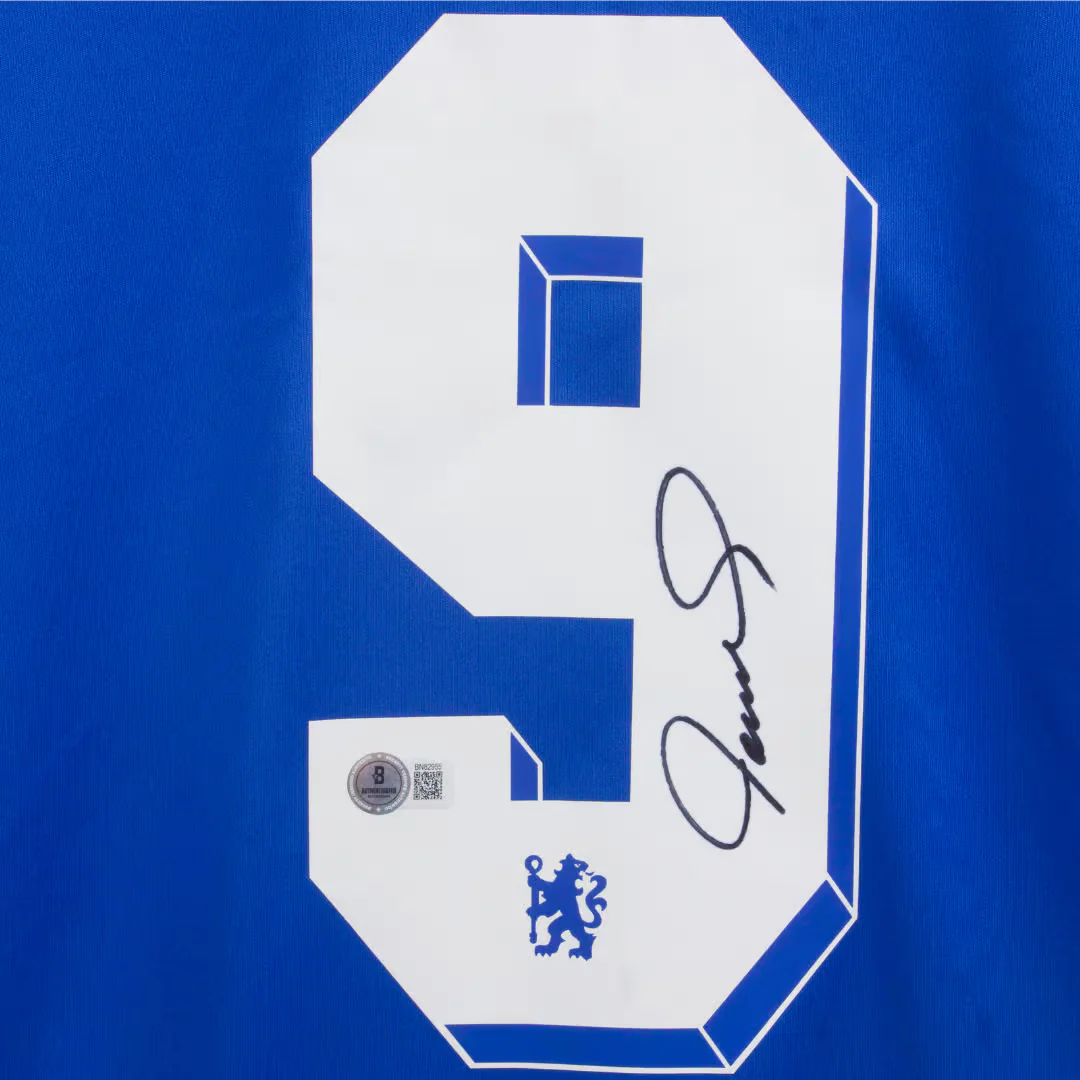 Framed Fernando Torres Signed 2012 UCL Final Chelsea Soccer Jersey #9 with Beckett COA - Image 2