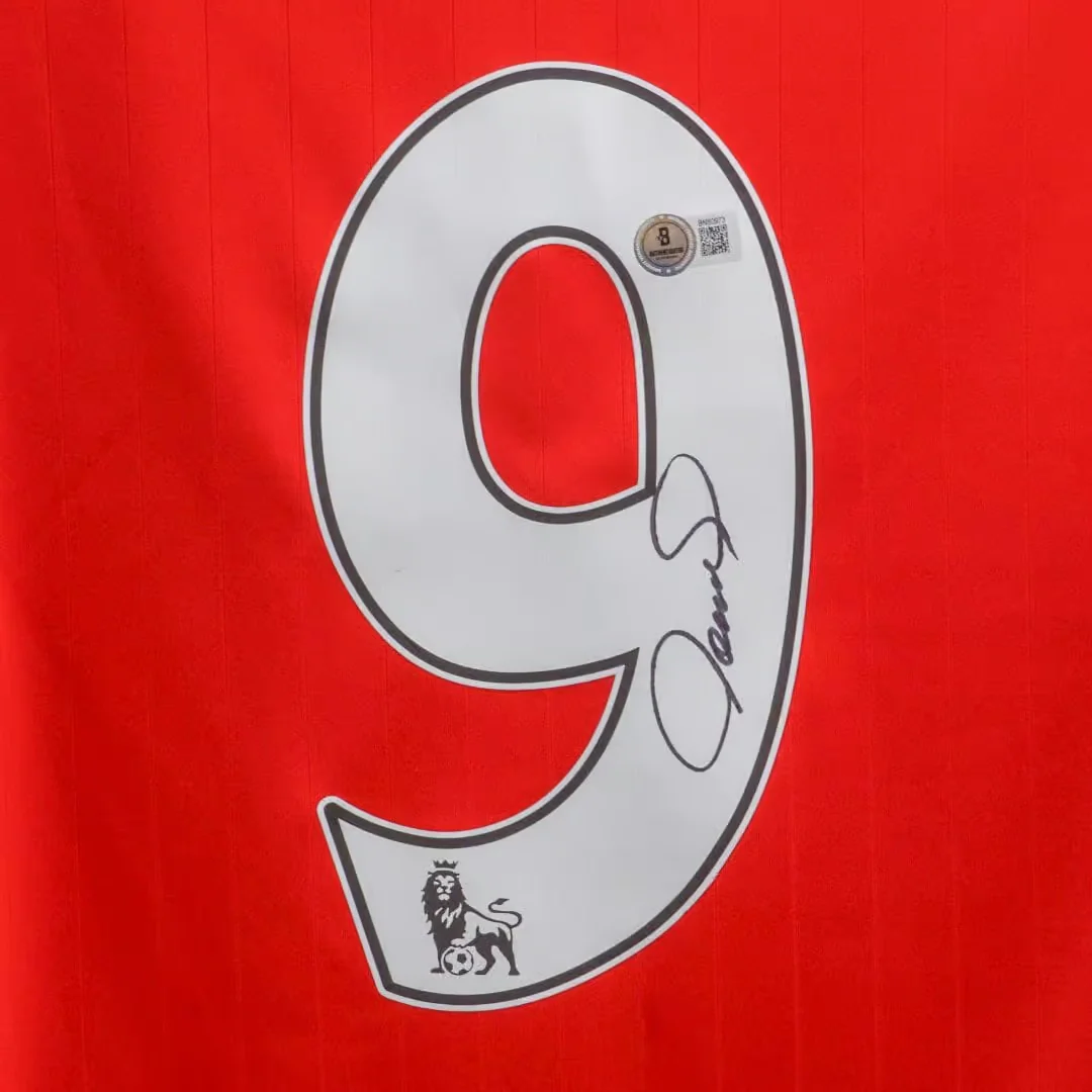 Framed Fernando Torres Signed Liverpool FC Home Soccer Jersey #9 with Beckett COA - Image 2
