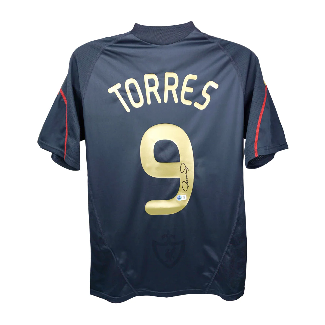 Framed Fernando Torres Signed Liverpool FC Soccer Jersey #9 with Beckett COA - Image 2