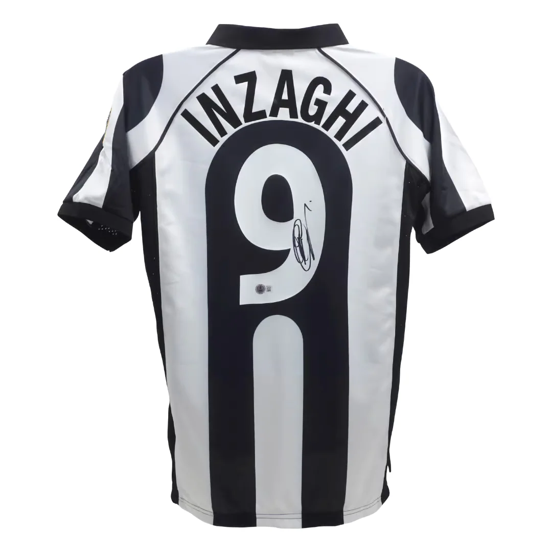 Framed Filippo Inzaghi Signed Juventus FC Home Soccer Jersey #9 with Beckett Witness - Image 3