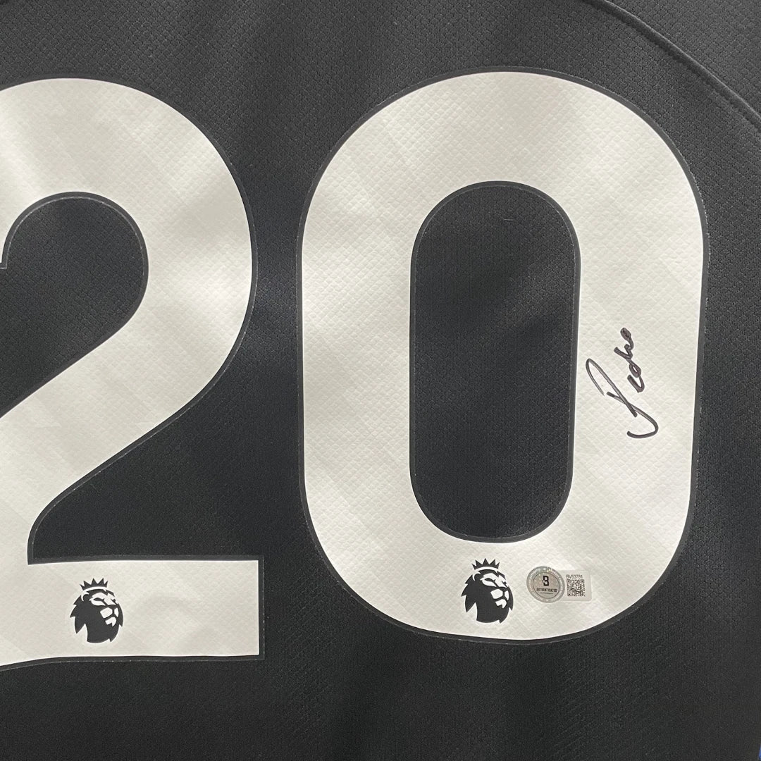 Framed Joao Pedro Signed Chelsea Away Soccer Jersey #20 with Beckett COA - Image 2