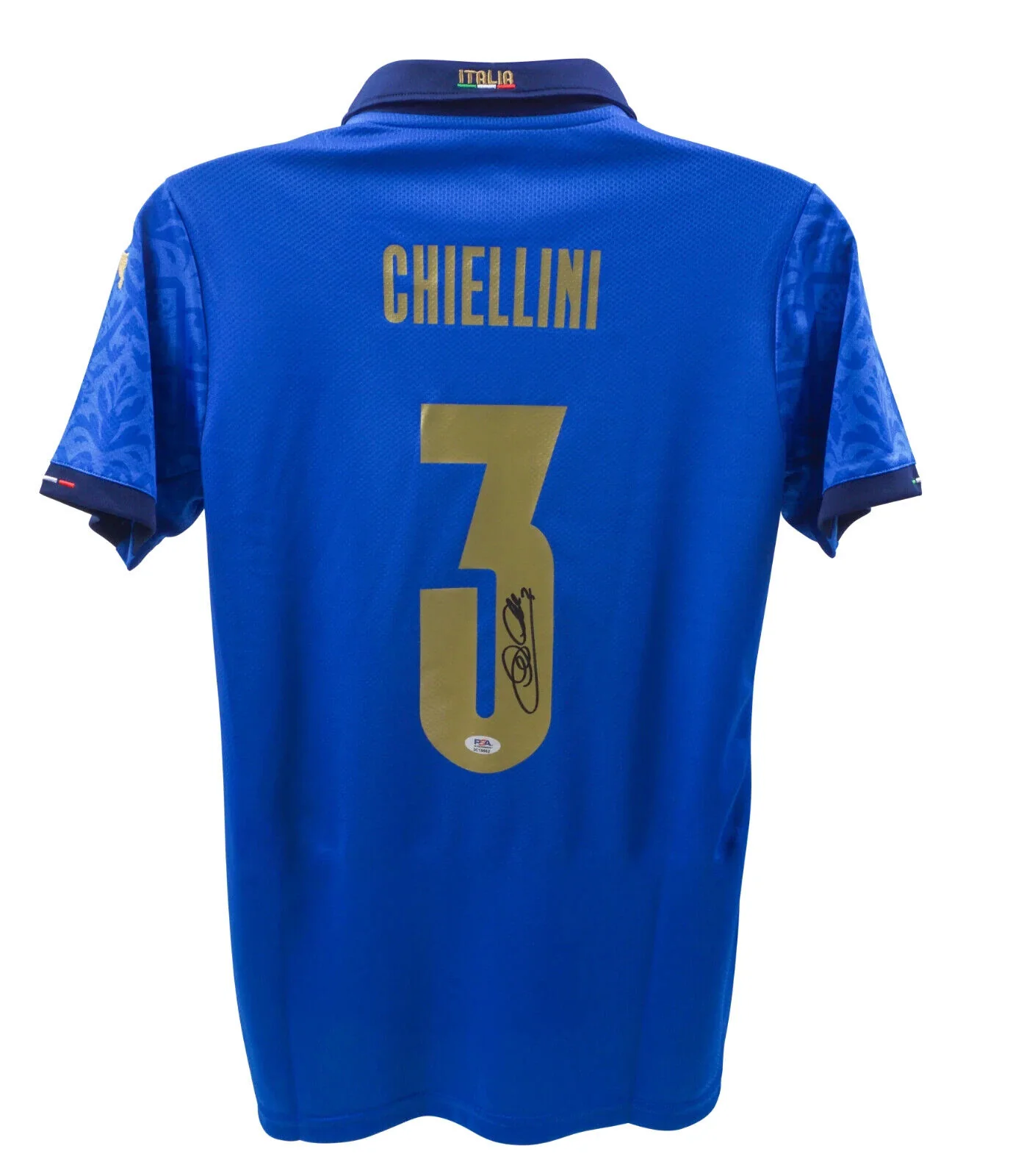 Framed Giorgio Chiellini Signed Italy FC Soccer Jersey #3 with PSA COA - Image 3