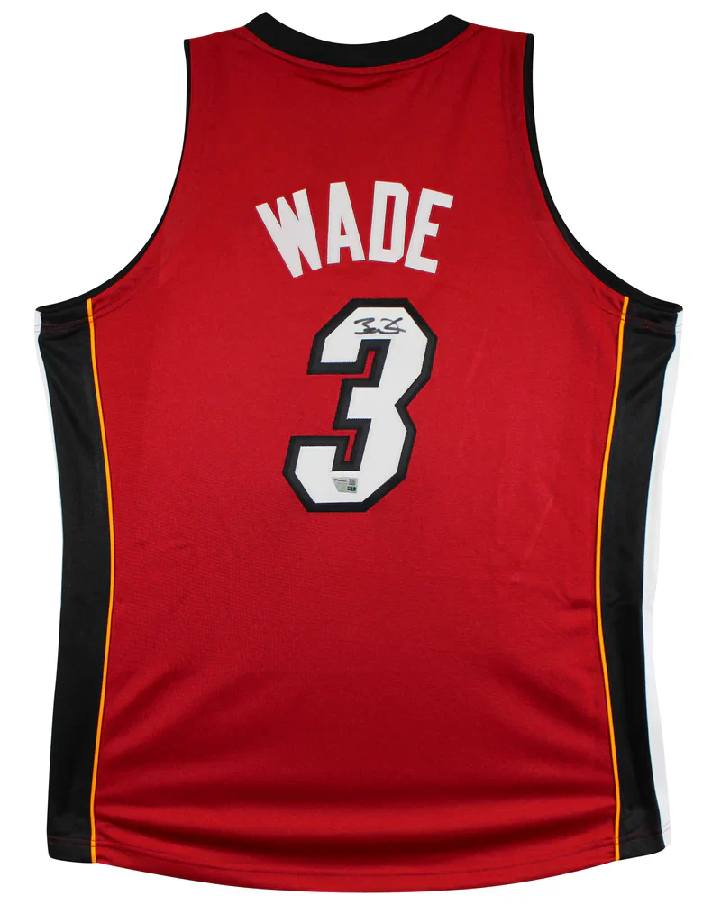 Heat Dwyane Wade Signed 2005-06 Red Mitchell & Ness Authentic Jersey Fanatics - Image 3
