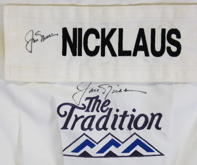 Jack Nicklaus Authentic 2x Signed The Tradition Caddy Bib Shirt BAS - Image 2
