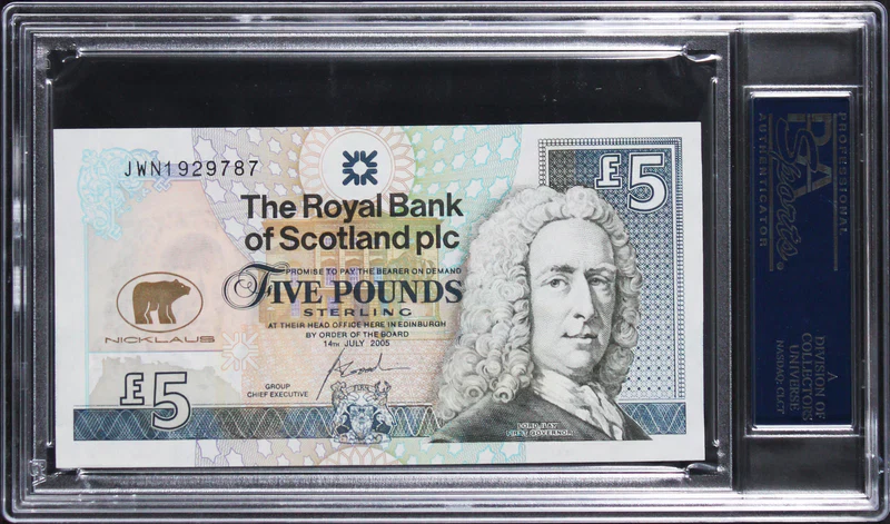 Jack Nicklaus Authentic Signed 5 Pound Royal Bank of Scotland Note PSA - Image 2