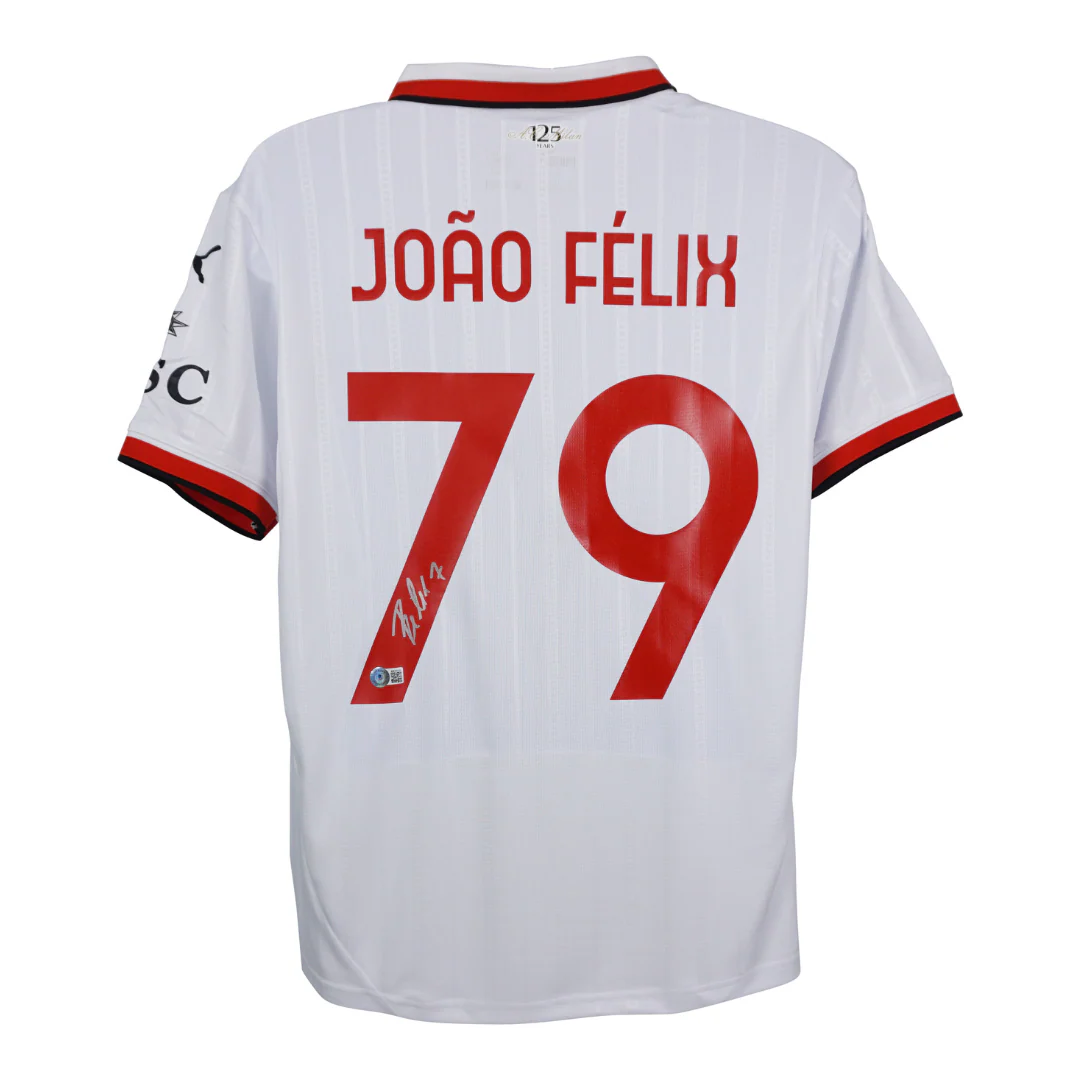 Framed Joao Felix Signed AC Milan Away Soccer Jersey #79 with Beckett COA - Image 3