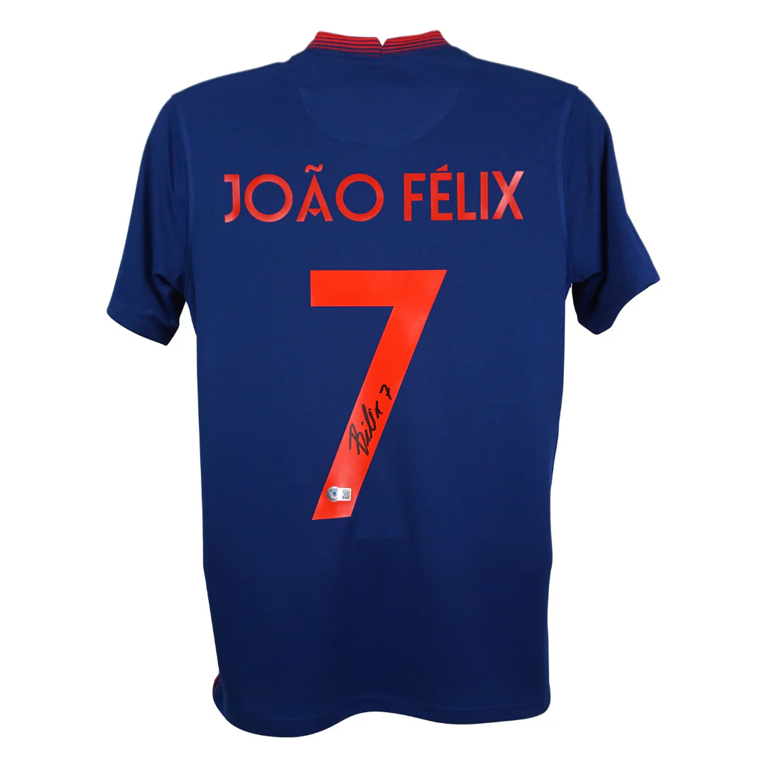 Framed Joao Felix Signed Atletico Madrid Away Soccer Jersey #7 with Beckett COA - Image 3