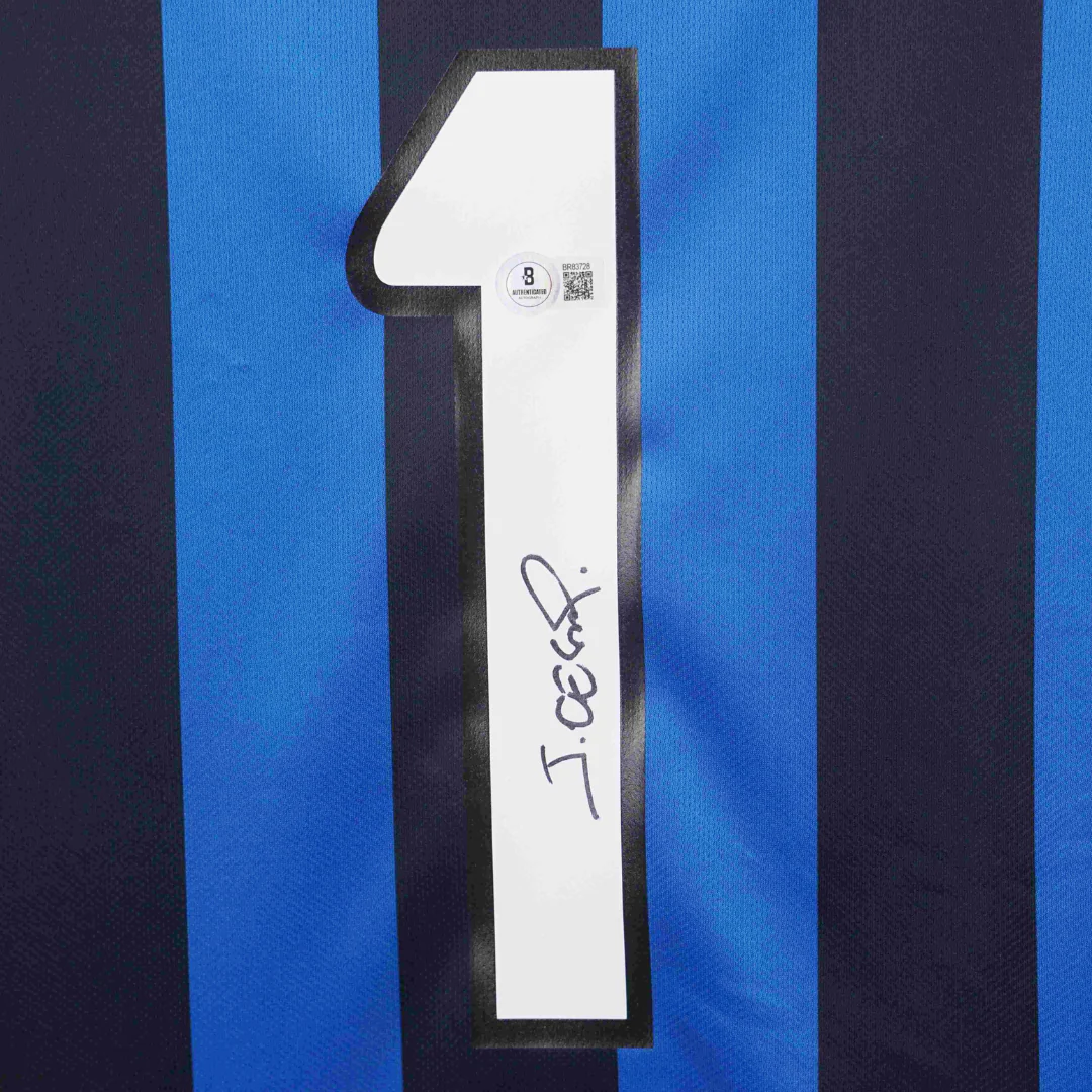 Julio Cesar Signed Inter Milan Home Soccer Jersey #1 with Beckett COA - Image 2