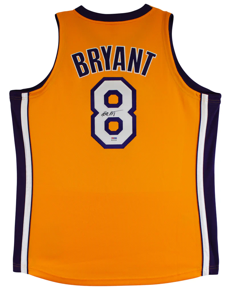 Lakers Kobe Bryant Signed Yellow M&N 2000-01 HWC Authentic Jersey PSA #B12538 - Image 3