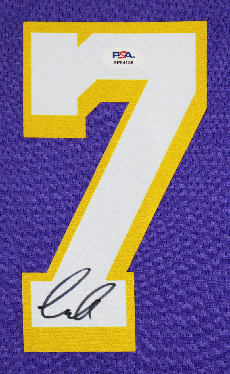 Lakers Luka Doncic Signed Purple Nike Swingman Framed Jersey PSA/DNA #AP94188 - Image 2