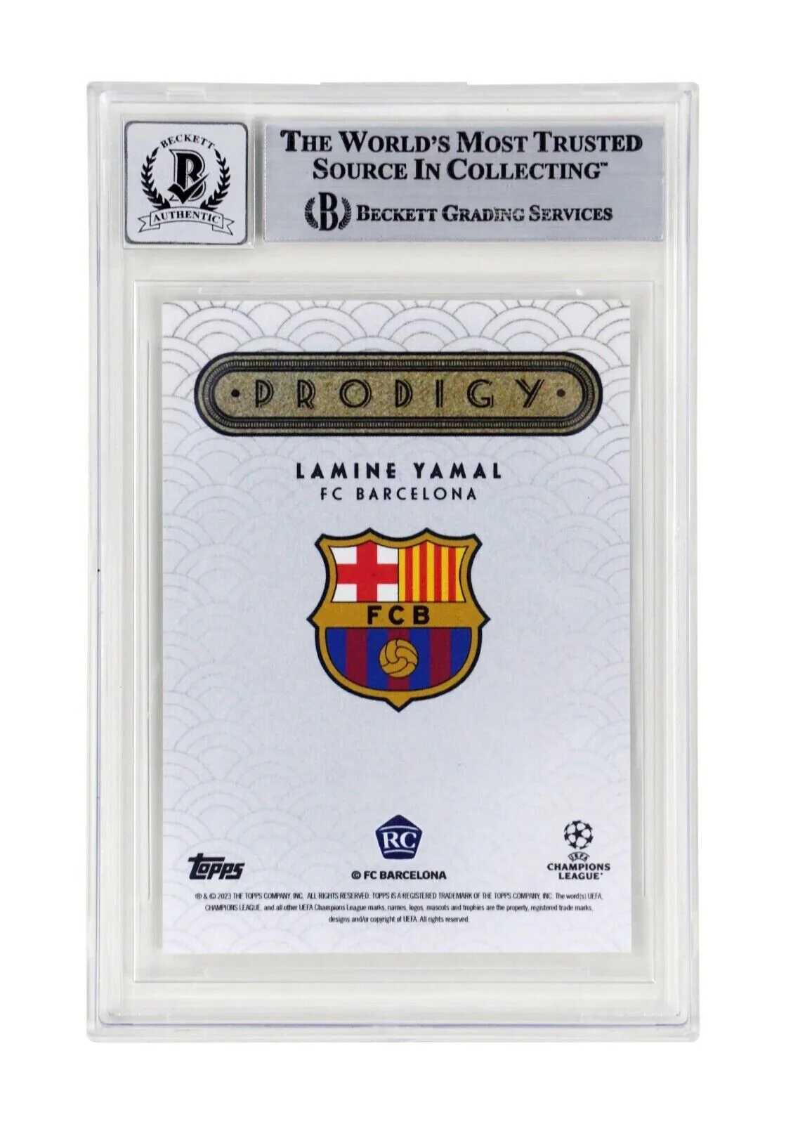 Lamine Yamal Signed 2023-24 Topps Deco UCC Prodigy Rookie – BGS Autograph 10 - Image 2