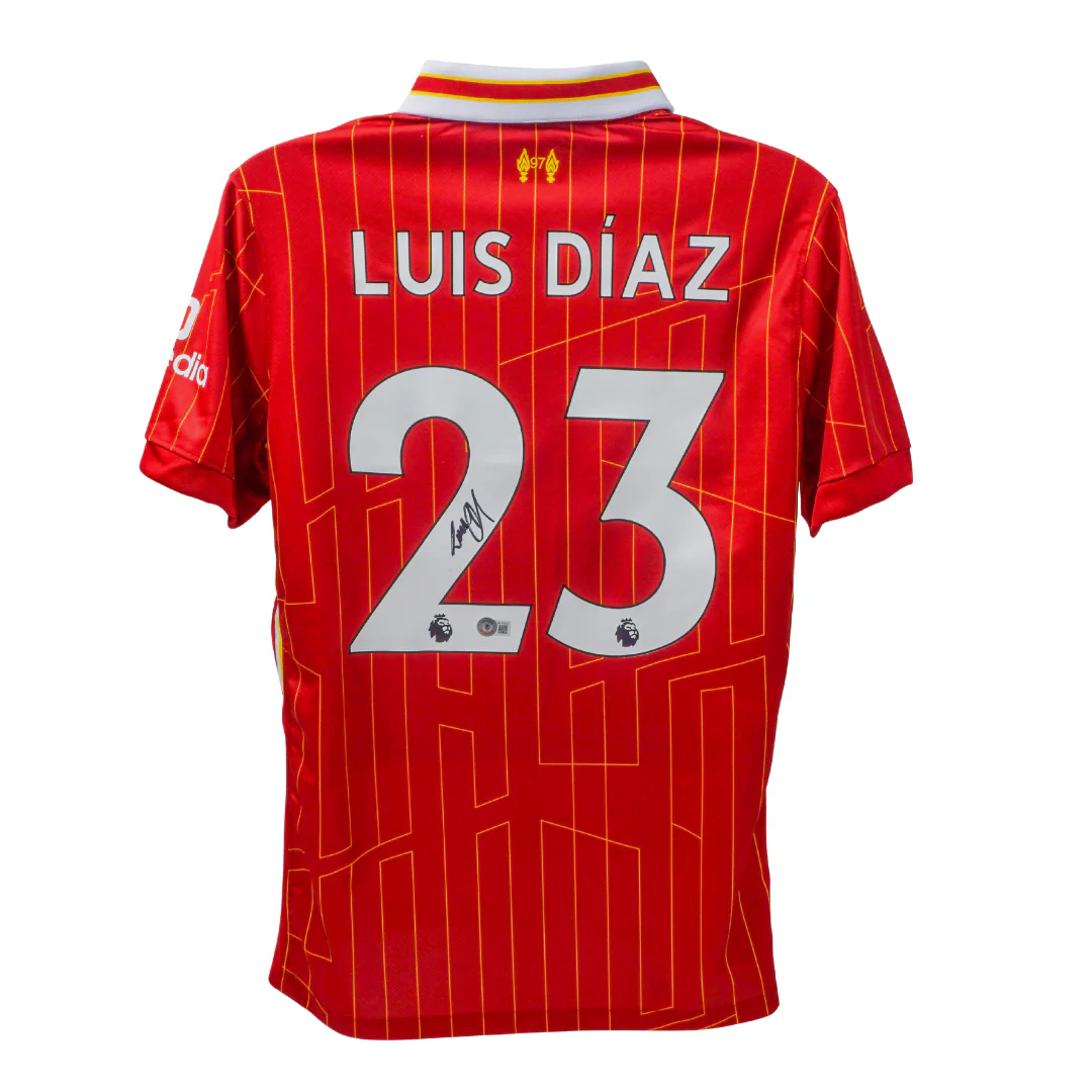 Framed Luis Diaz Signed Liverpool FC Home Soccer Jersey #23 with Beckett COA - Image 3