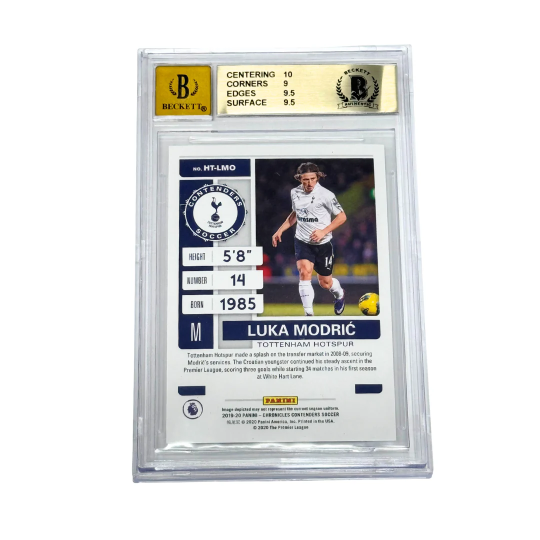 Luka Modric Signed 2019-20 Panini Contenders Historic Ticket – BGS 9.5 AUTO 10 - Image 2