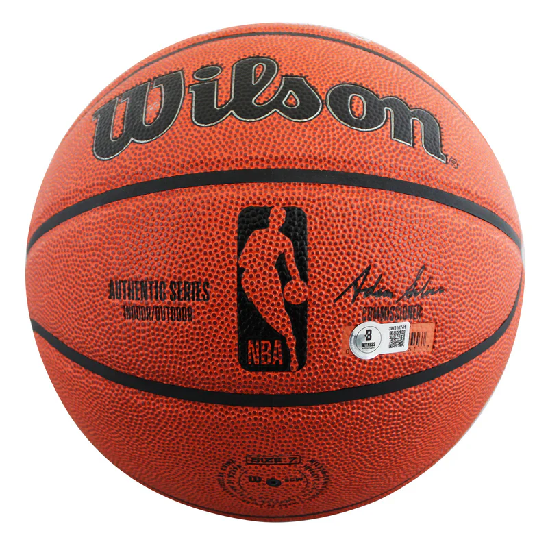 Magic Johnson, Larry Bird & Julius "Dr. J." Erving Signed Wilson Basketball BAS - Image 3