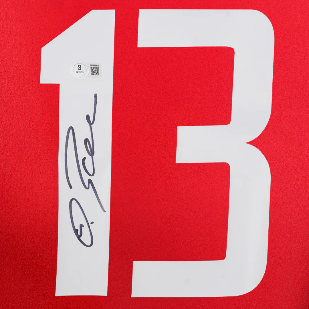 Framed Michael Ballack Signed Bayern Munich Home Soccer Jersey #13 with Beckett Witness - Image 2