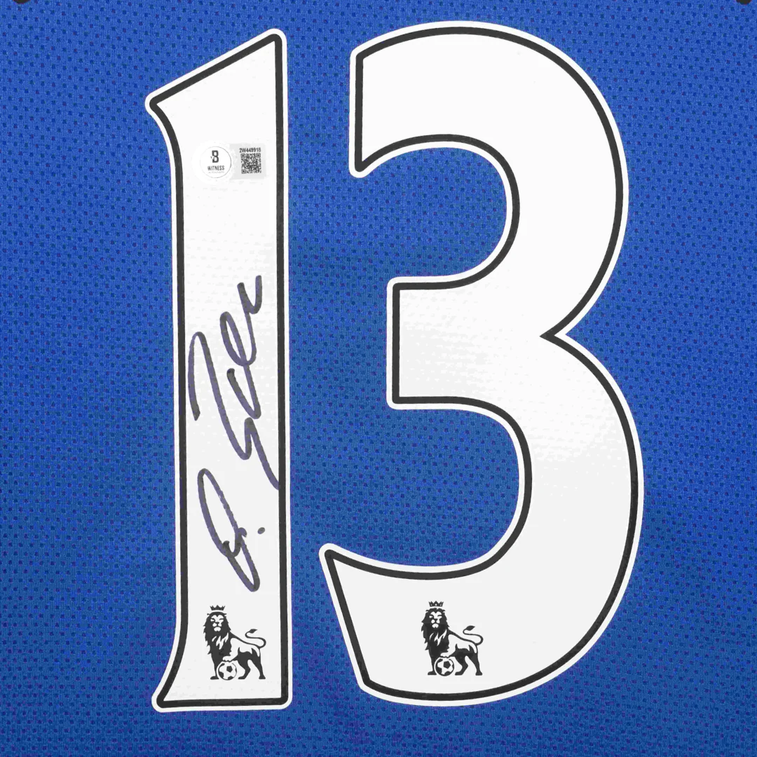Framed Michael Ballack Signed Chelsea FC Soccer Jersey #13 with Beckett Witness - Image 2