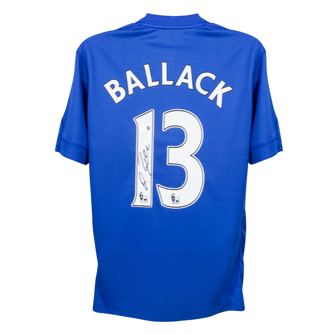 Framed Michael Ballack Signed Chelsea FC Soccer Jersey #13 with Beckett Witness - Image 3