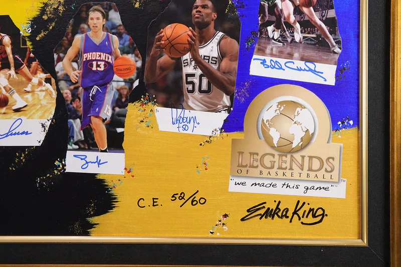 NBA 60 Greatest "NBA Legends Of Basketball" Signed Framed Lithograph #52/60 BAS - Image 4