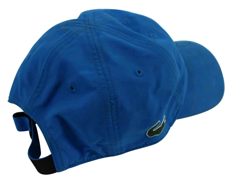Novak Djokovic Authentic Signed Blue Lacoste Match Used Hat BAS - Image 4