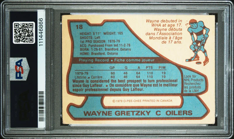 Oilers Wayne Gretzky Signed 1979 O-Pee-Chee #18 Rookie Card Auto 10! PSA - Image 2