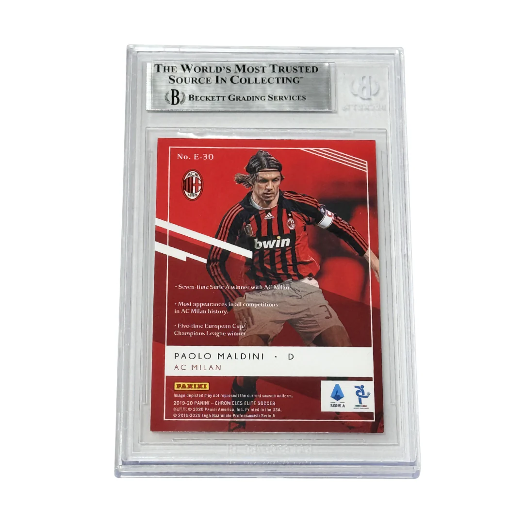 Paolo Maldini Signed 2019-20 Panini Elite Orange #30 – BGS Authentic - Image 2
