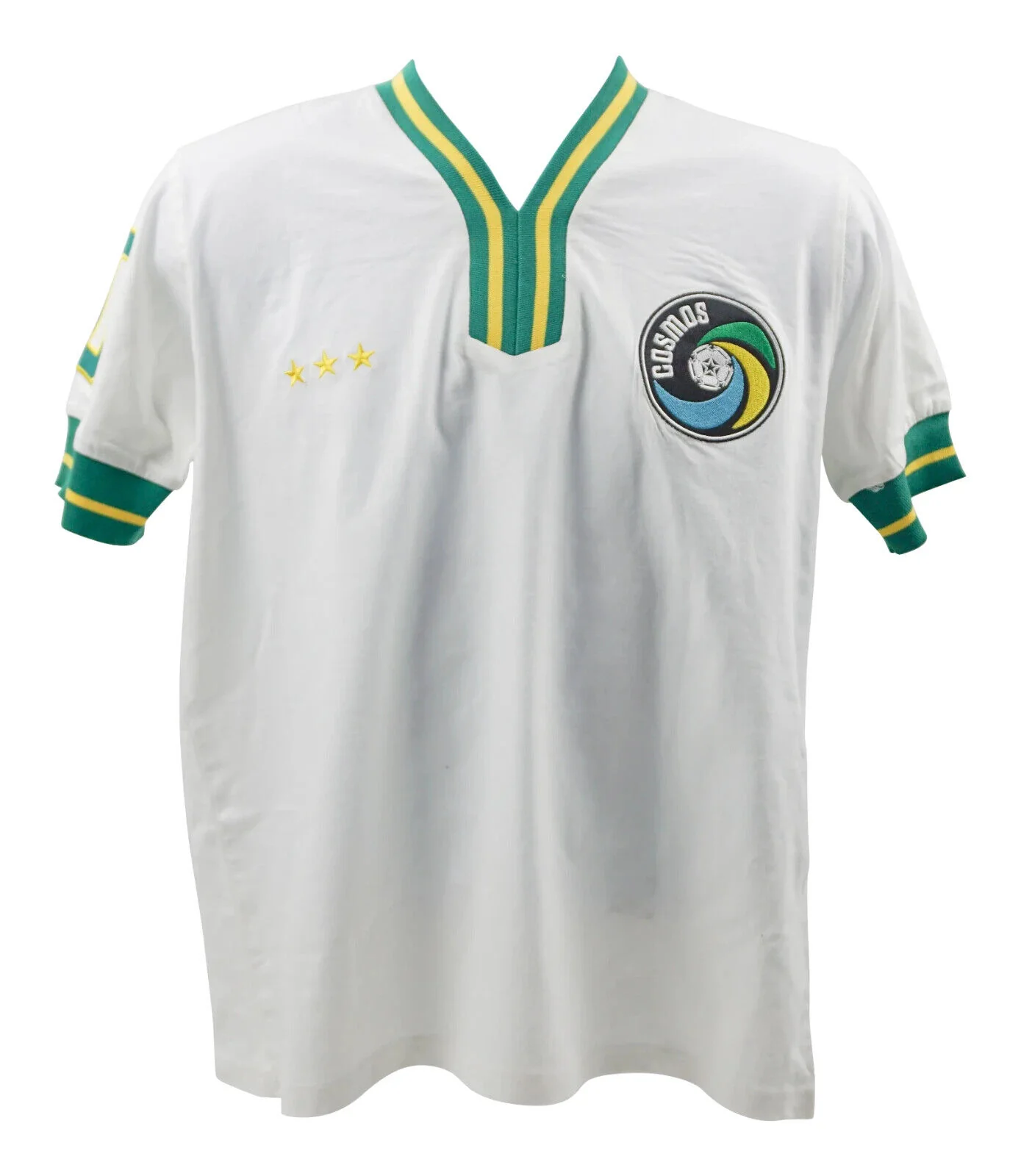 Pele Signed Vintage New York Cosmos Soccer Jersey #10 with Beckett COA - Image 4