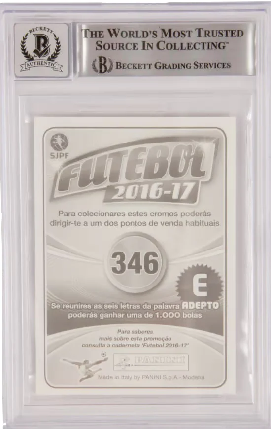 Raphinha Signed 2016-17 Panini Futebol Rookie Sticker #346 – BGS 10 Autograph - Image 2