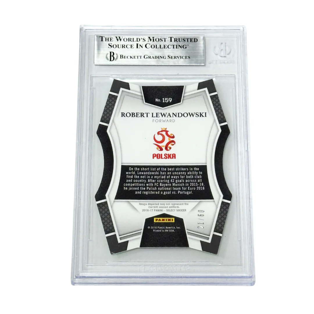 Robert Lewandowski Signed 2016 Panini Select Green Die Cut /60 - BGS Authentic - Image 2