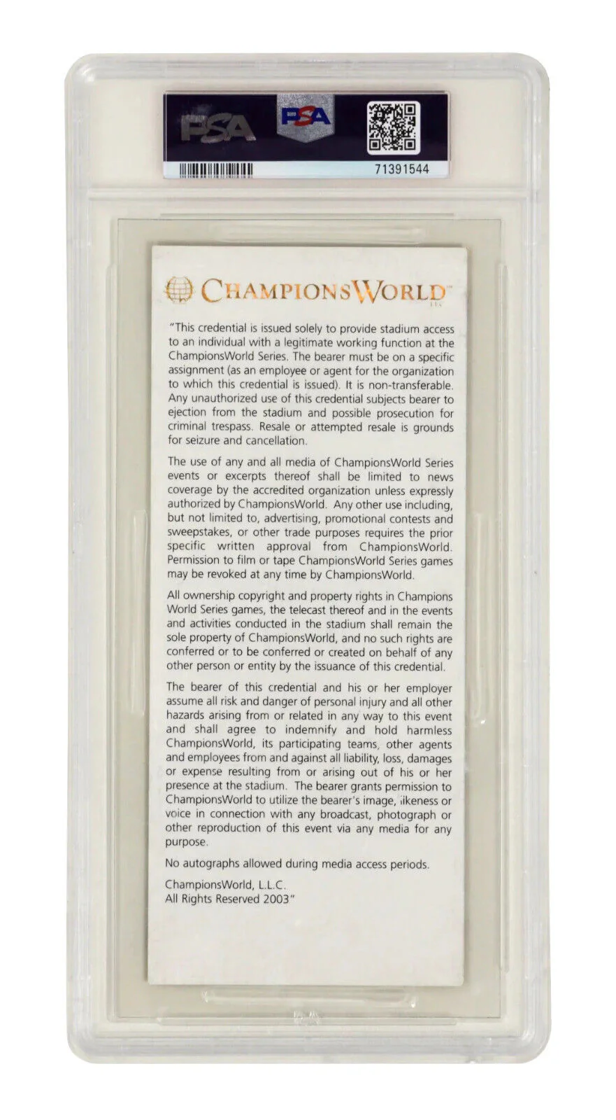 Ronaldinho Signed 2003 Barcelona Debut Match Ticket – PSA 5 Autograph 10 - Image 2