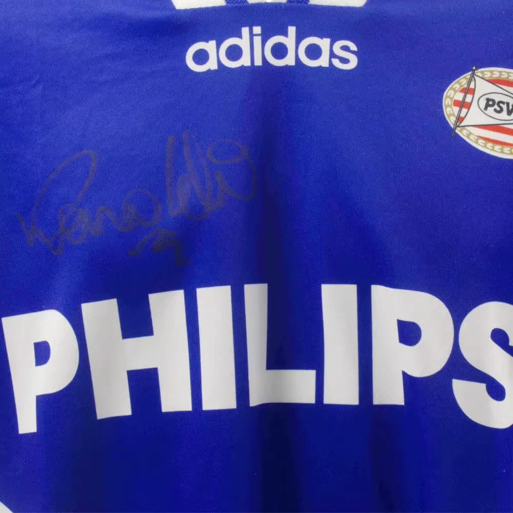 Ronaldo Nazario Front Signed PSV Rookie Away Soccer Jersey #9 with Beckett COA - Image 2