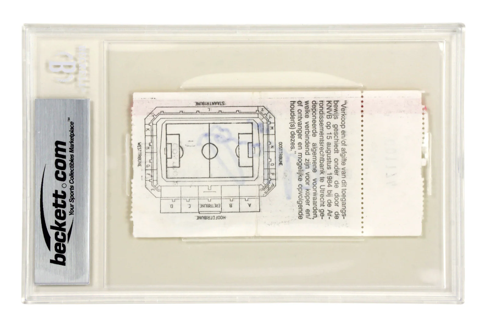 Ronaldo Nazario Signed 1994 PSV Rookie Season Match Ticket – BGS 4 - Image 2