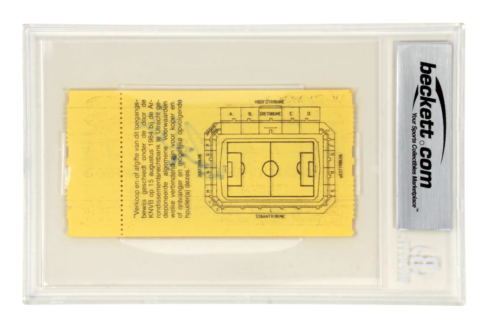 Ronaldo Nazario Signed 1994 PSV Rookie Season Match Ticket – BGS 7 - Image 2