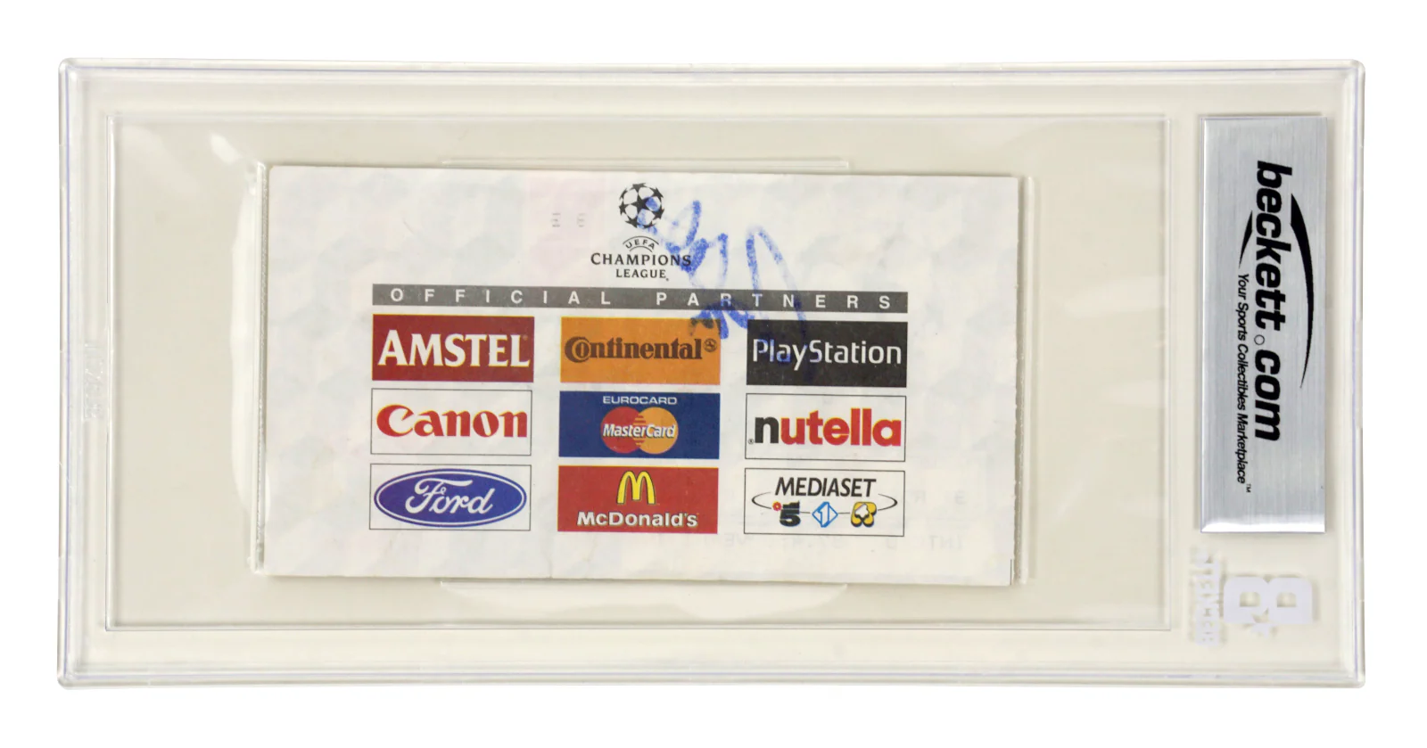 Ronaldo Nazario Signed 1998 First Champions League Goal Match Ticket – BGS 3 - Image 2